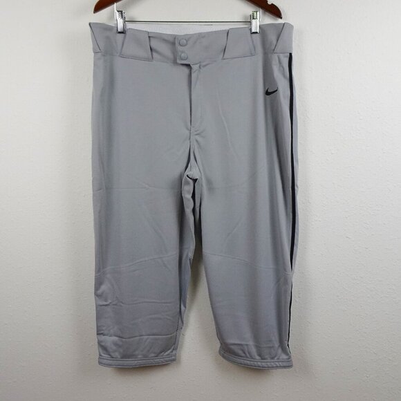 Nike Men's Vapor Select Piped Baseball Knicker Pants Men's Size 2XL Gray - Picture 1 of 7
